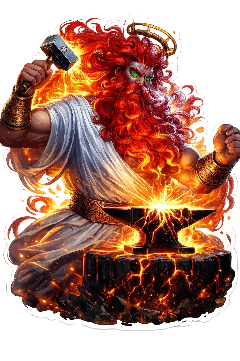 Hefesto, god of the forge and fire